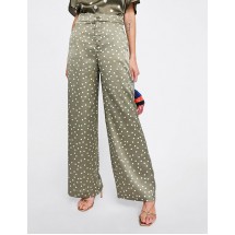 Green Dots Pattern Decorated Pants