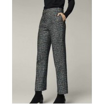 Gray Grids Pattern Decorated Pants Gray Grids Pattern Decorated Pants