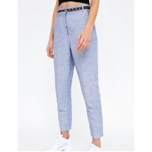 Blue Stripe Pattern Decorated Pants