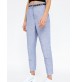 Blue Stripe Pattern Decorated Pants