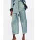 Blue Spot Pattern Decorated Trousers