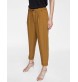 Khaki Pure Color Decorated Pants