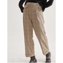 Brown Stripe Pattern Design Long Pants