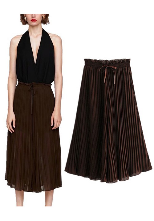Trendy Coffee Pure Color Decorated Loose Pants Trendy Coffee Pure Color Decorated Loose Pants