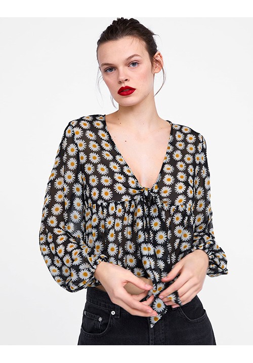 Daisy Flower Print Blouse Daisy Flower Print Blouse