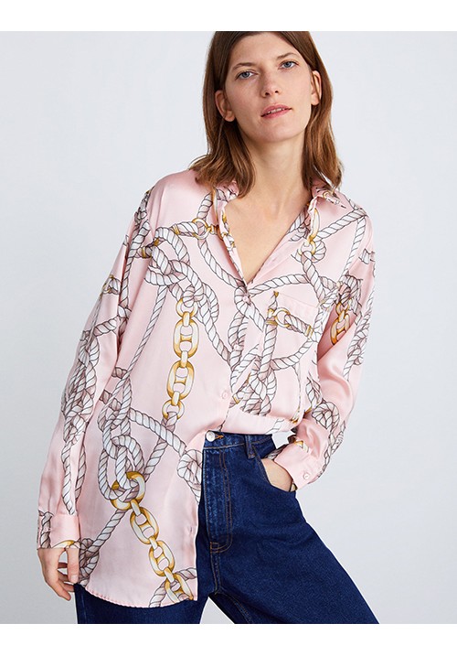 Pink Chain Chain Printed Shirt Pink Chain Chain Printed Shirt